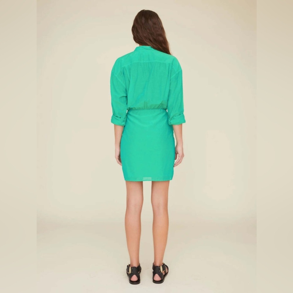 Xirena Green Topaz Arly Cotton & Silk Mini Dress, size M - Picture 2 of 7